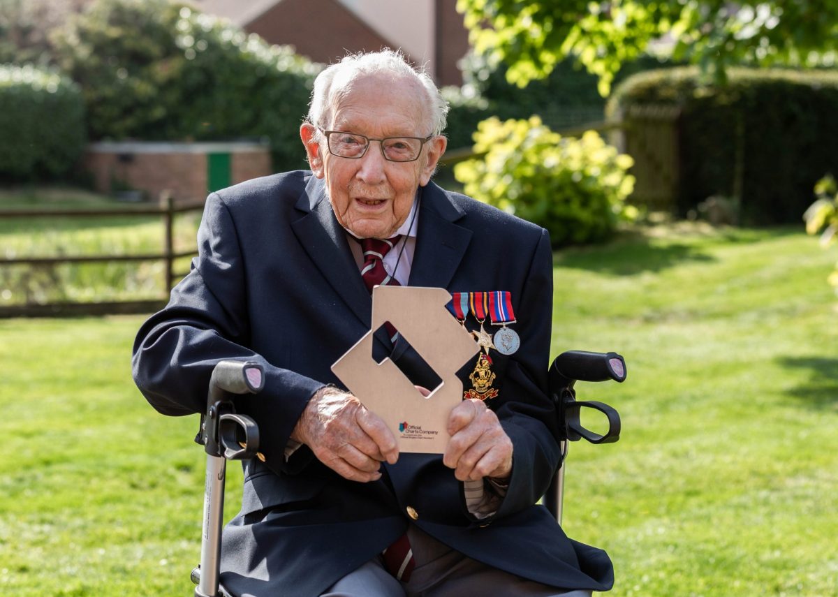 Captain Tom Moore tops singles chart for 100th birthday