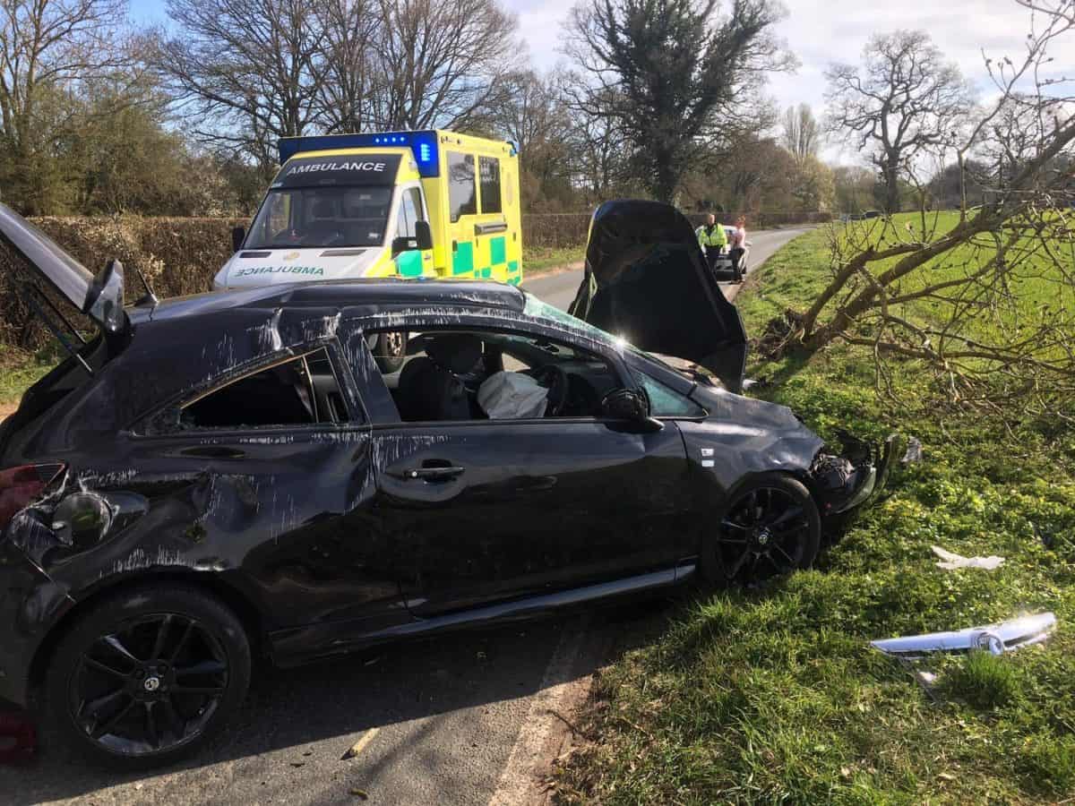 Friends on unnecessary drive escaped unharmed after car crash