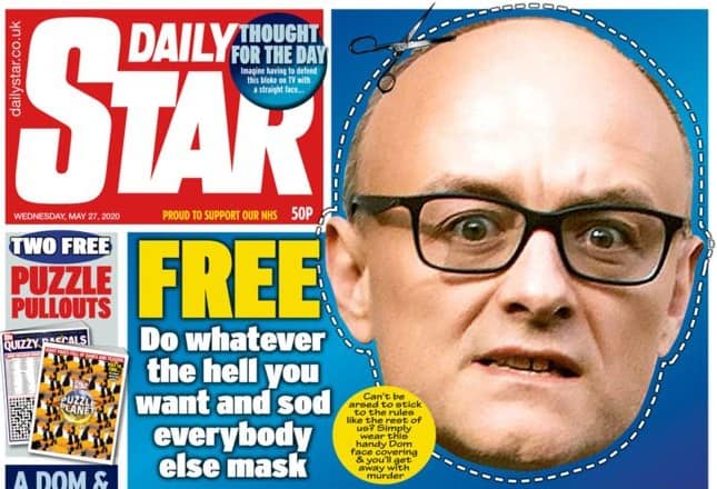 Daily Star includes free “Do whatever the hell you want” mask in today’s paper