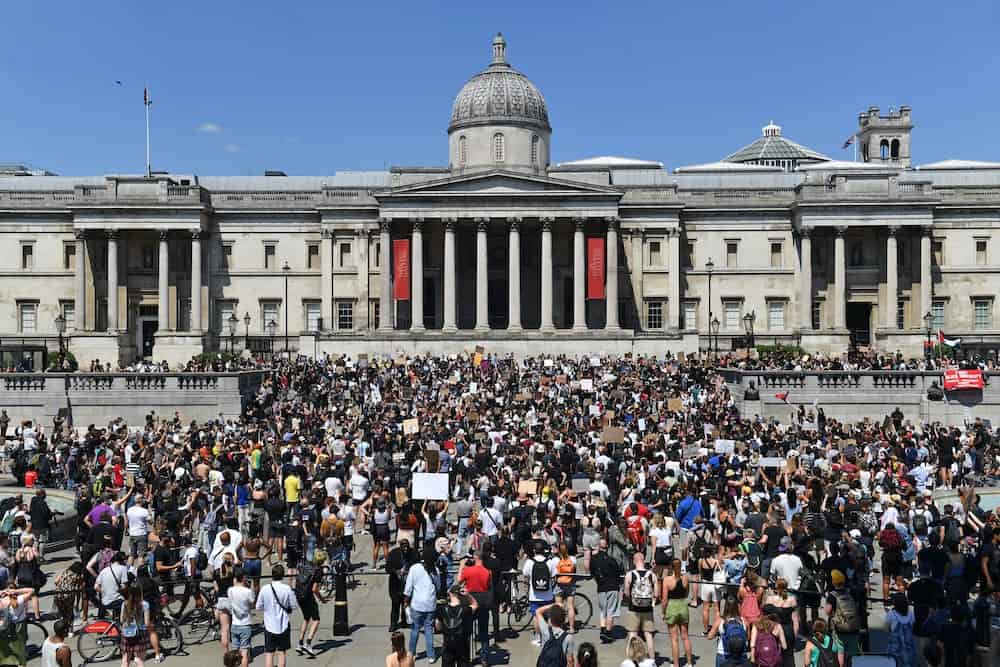 Hundreds join London protest against George Floyd death