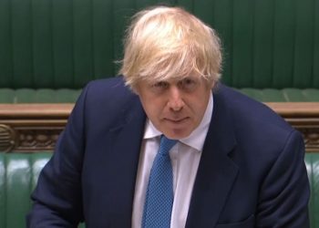 Prime Minister Boris Johnson giving a statement in the House of Commons on the role of global Britain and the reorganisation of the Department for International Development.