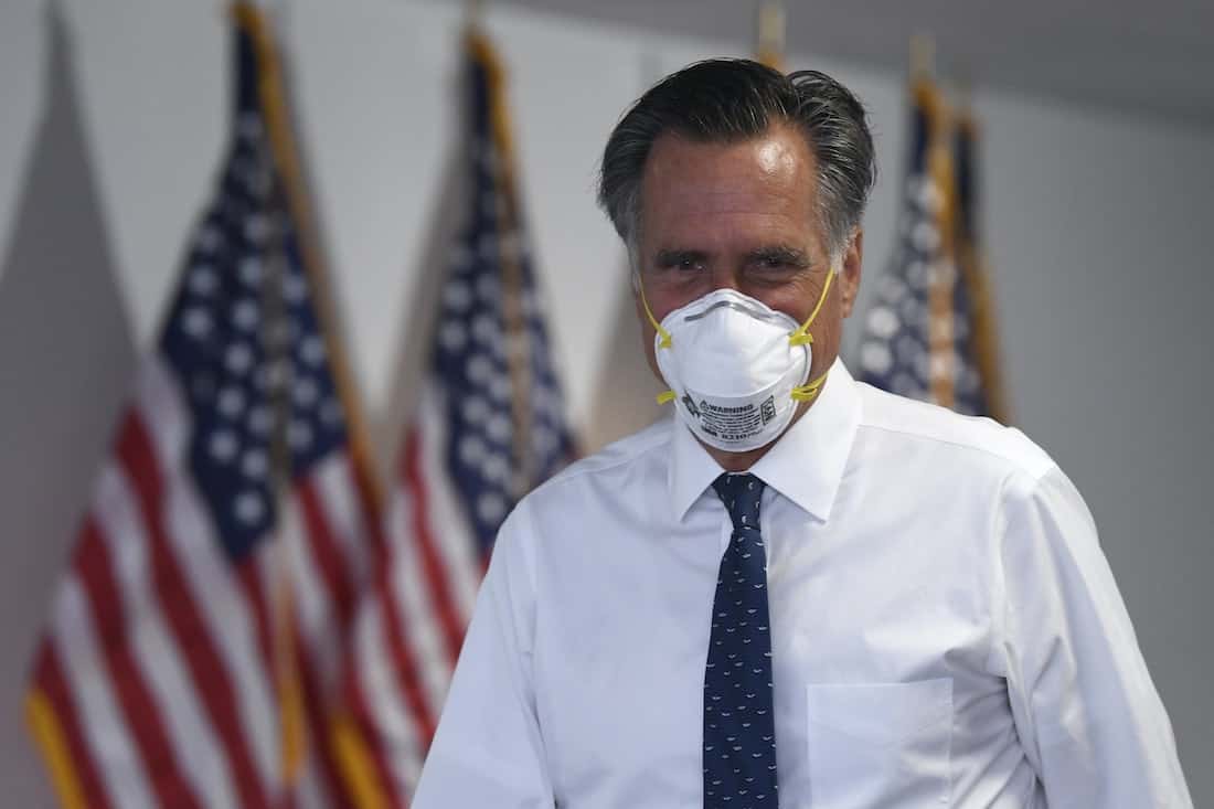 Mitt Romney becomes first Republican senator to join protests