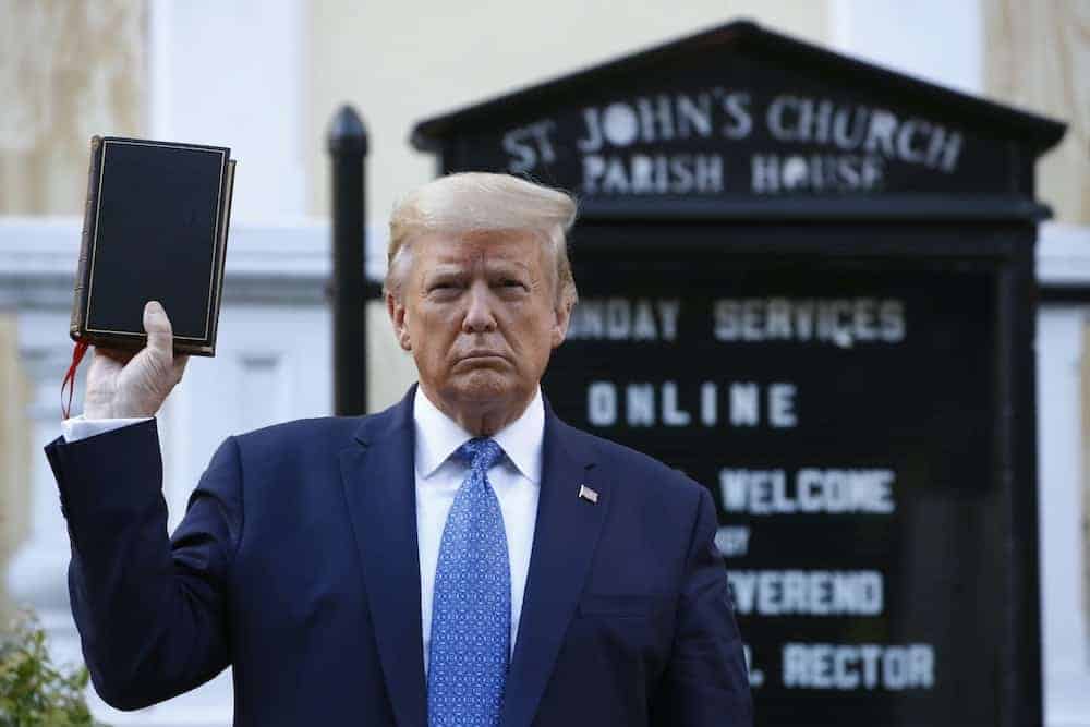Comparison between Trump’s church visit & Churchill ‘verges on obscenity’