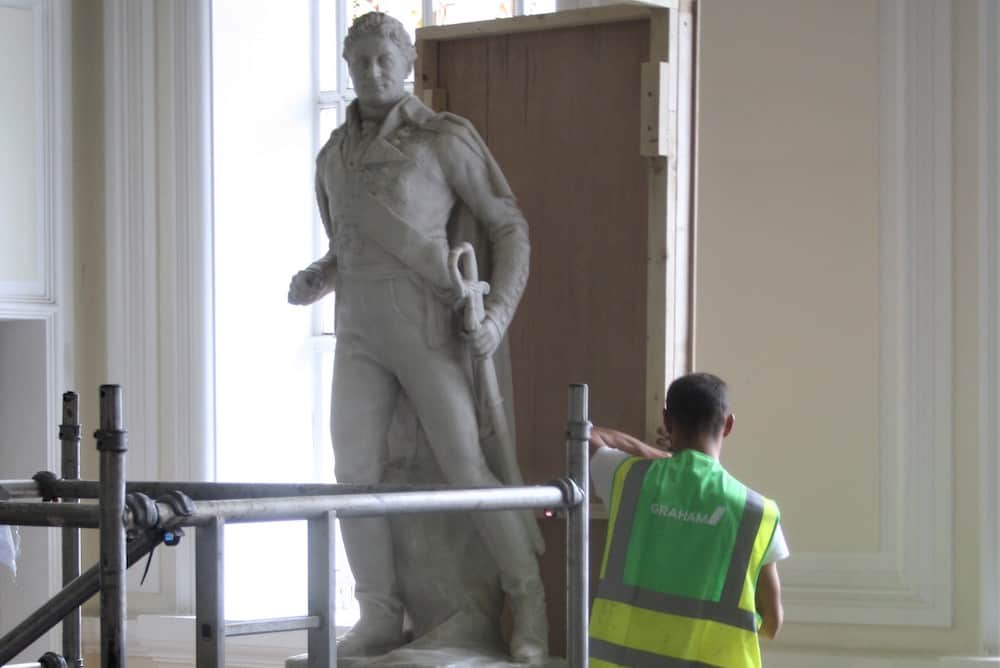 Statue of ‘sadistic slave owner’ boarded up in Cardiff