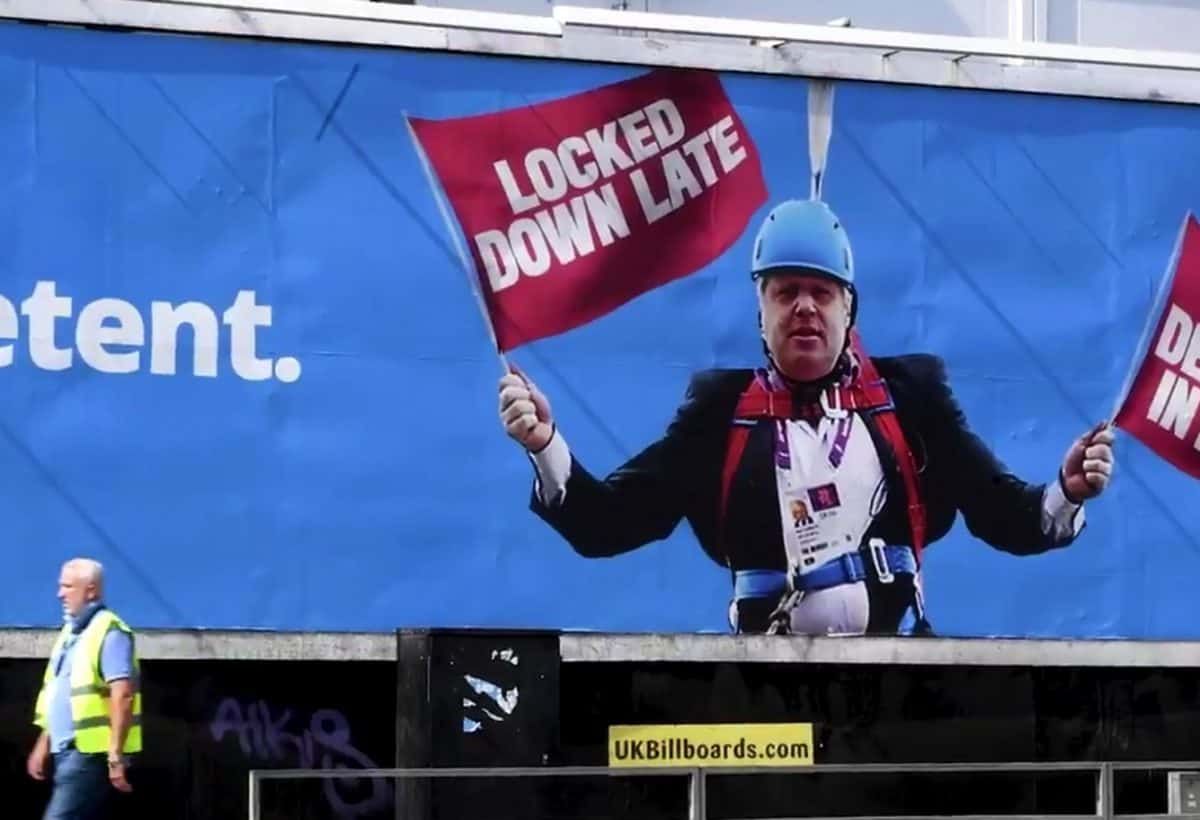 Led By Donkeys reveal their latest billboard and it's pretty brutal