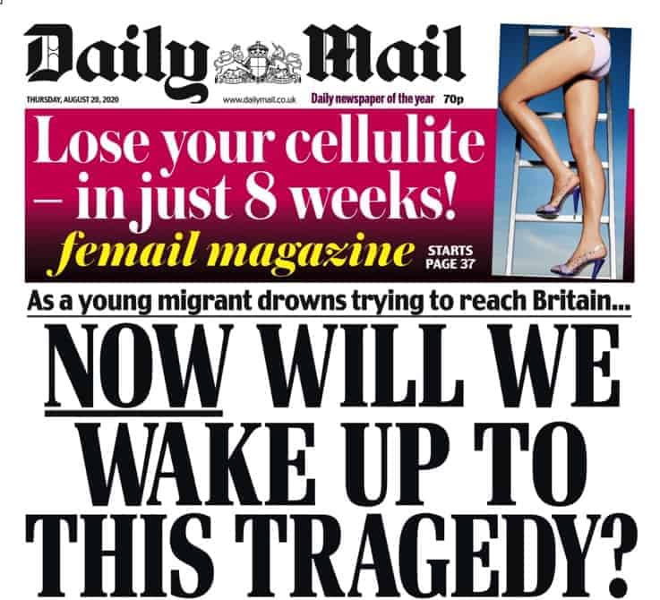 Daily Mail calls for Britain to “wake up to the migrant tragedy”