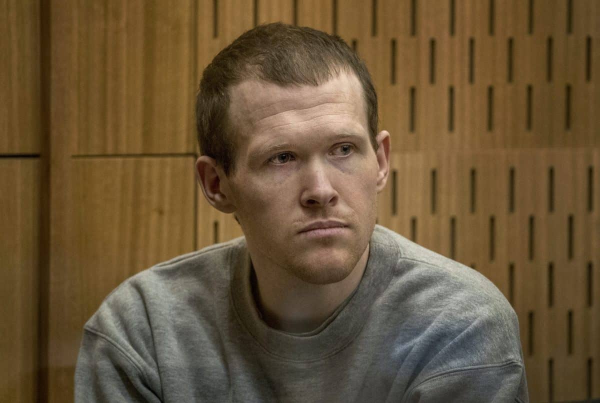 Australian Brenton Harrison Tarrant, 29, sits in the dock at the Christchurch High Court for sentencing after pleading guilty to 51 counts of murder, 40 counts of attempted murder and one count of terrorism in Christchurch (John Kirk-Anderson/Pool Photo via AP)