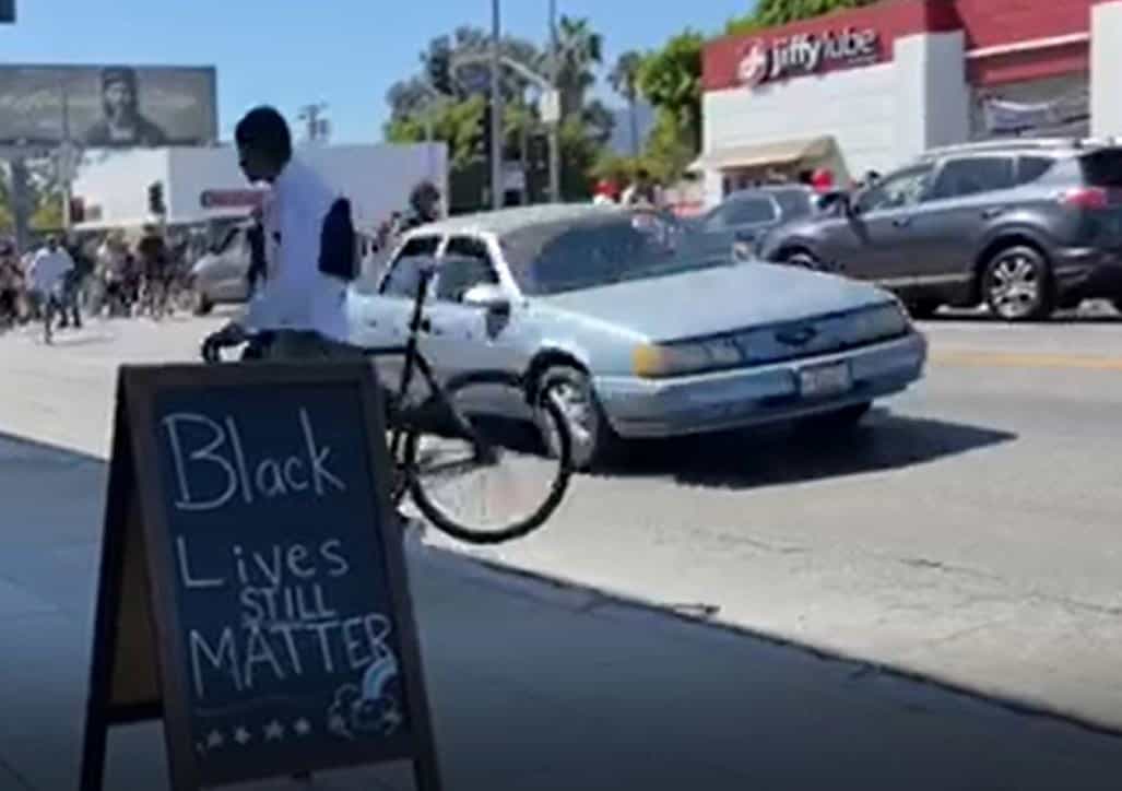 Video – Driver attempts to ram group of Black Lives Matter protesters