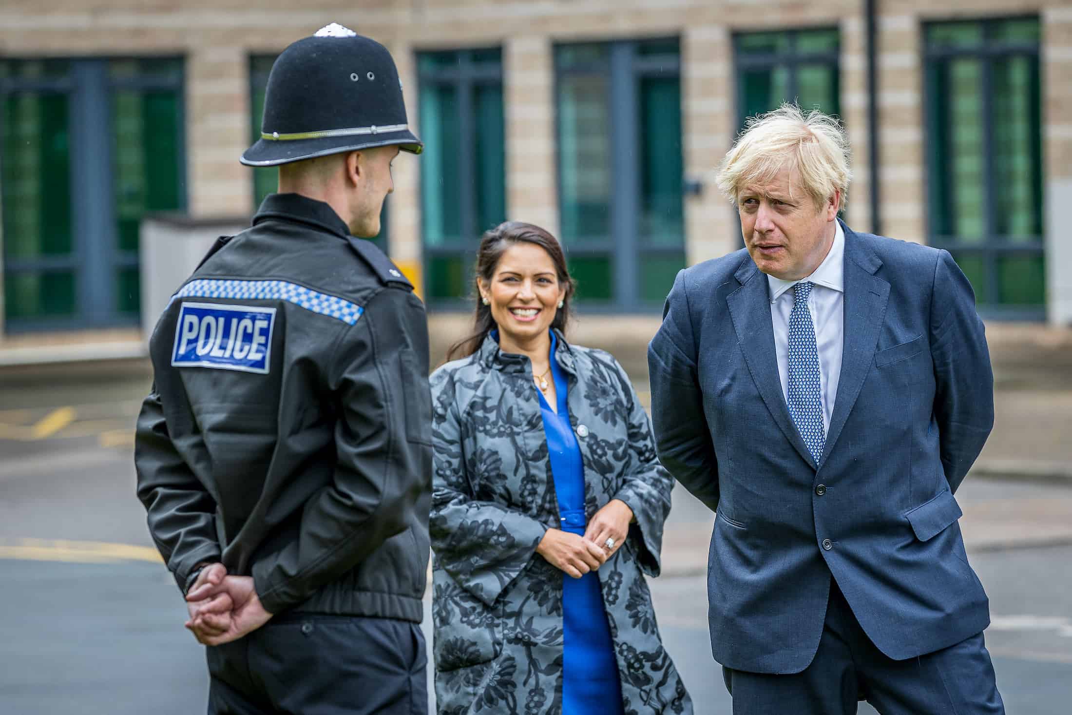 Boris Johnson Priti Patel police