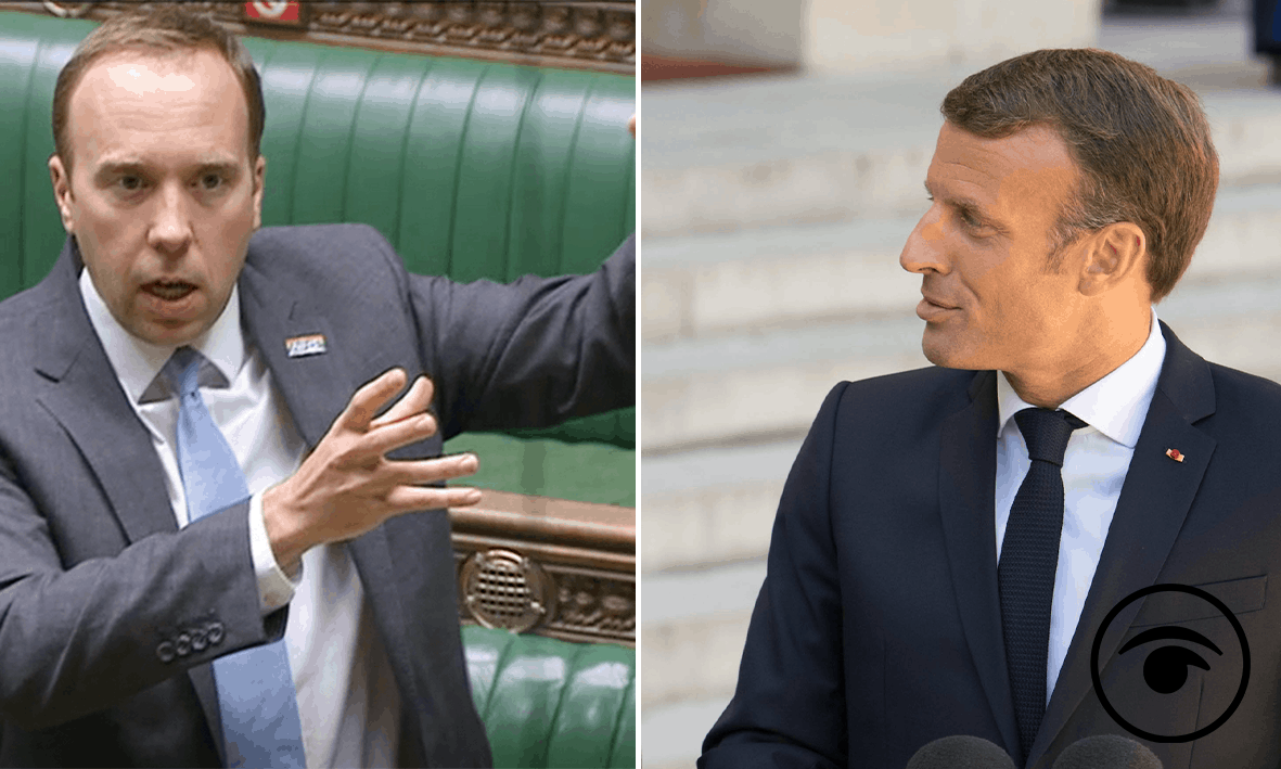 Watch – Hancock bragged that France complimented UK test & trace…here is what Macron actually said