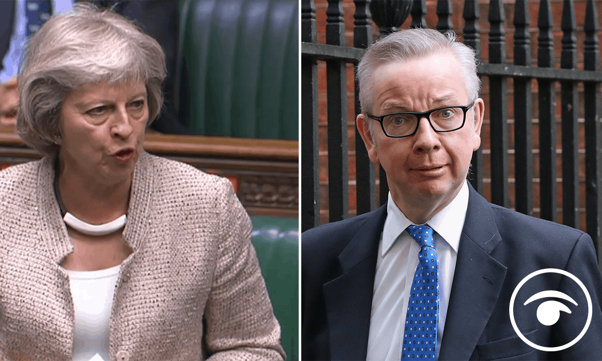 Video: May’s reaction to Gove saying UK safer from crime and terrorism post-Brexit is a picture
