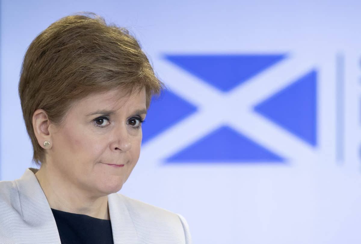 Scotland's First Minister Nicola Sturgeon holds a briefing on the coronavirus (COVID-19) outbreak at St Andrew's House, Edinburgh, after Prime Minister Boris Johnson has put the UK in lockdown to help curb the spread of the coronavirus.