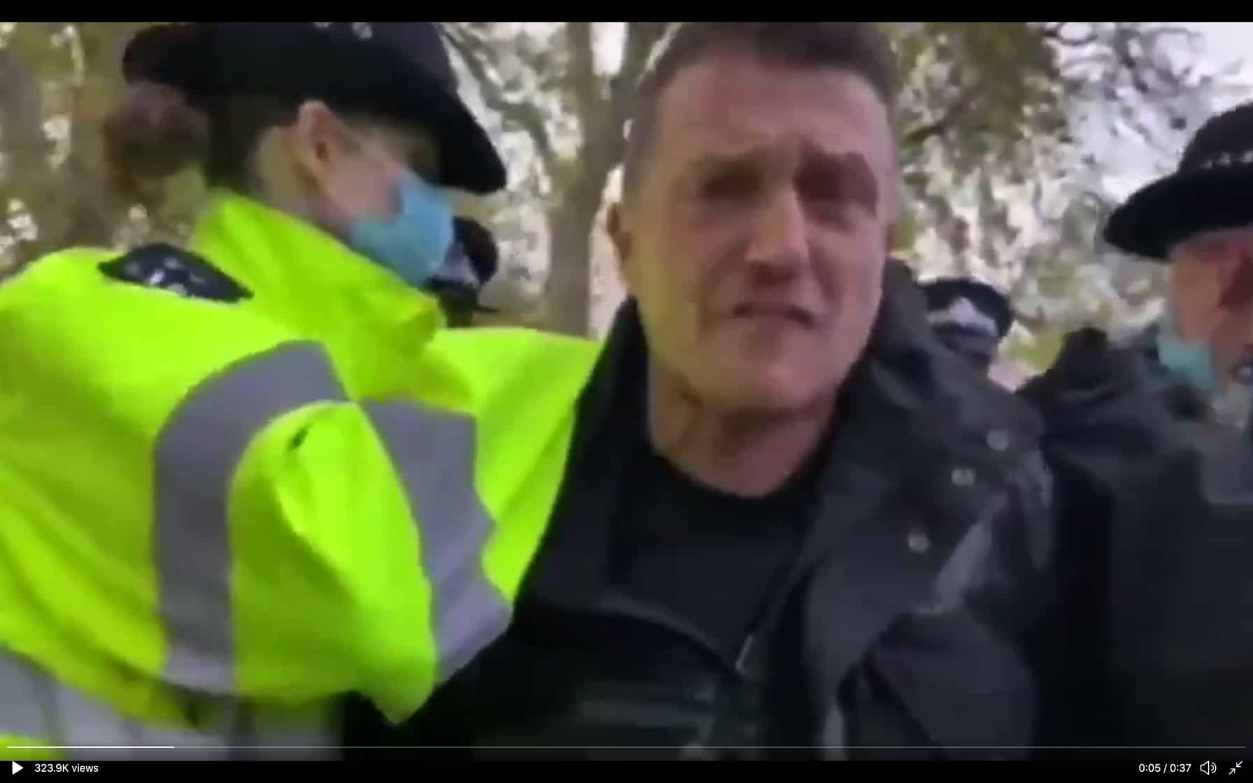 Watch: Tommy Robinson pleas “I haven’t done anything” as he’s arrested at Hyde Park rally