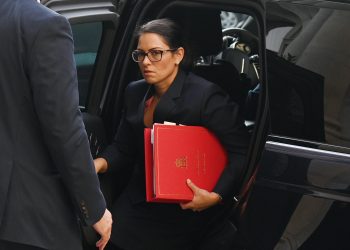 Home Secretary Priti Patel arrives at the Foreign and Commonwealth Office (FCO) in London, for a Cabinet meeting held at the FCO.