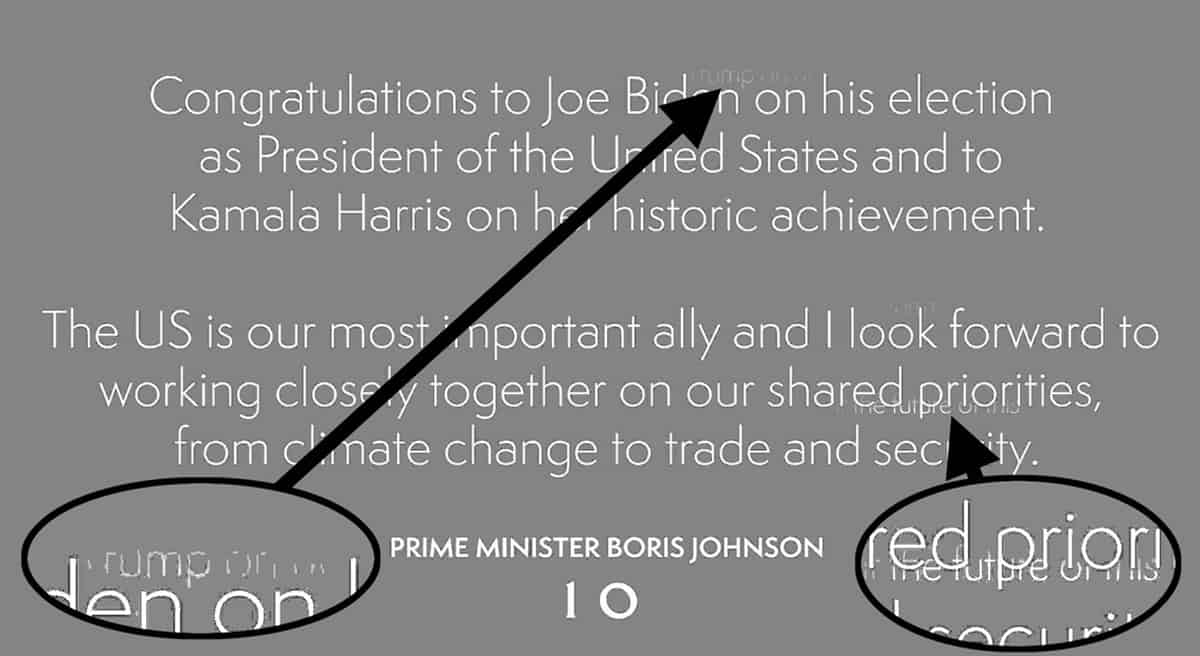 Cryptic reference to Trump found in Boris Johnson tweet congratulating Joe Biden