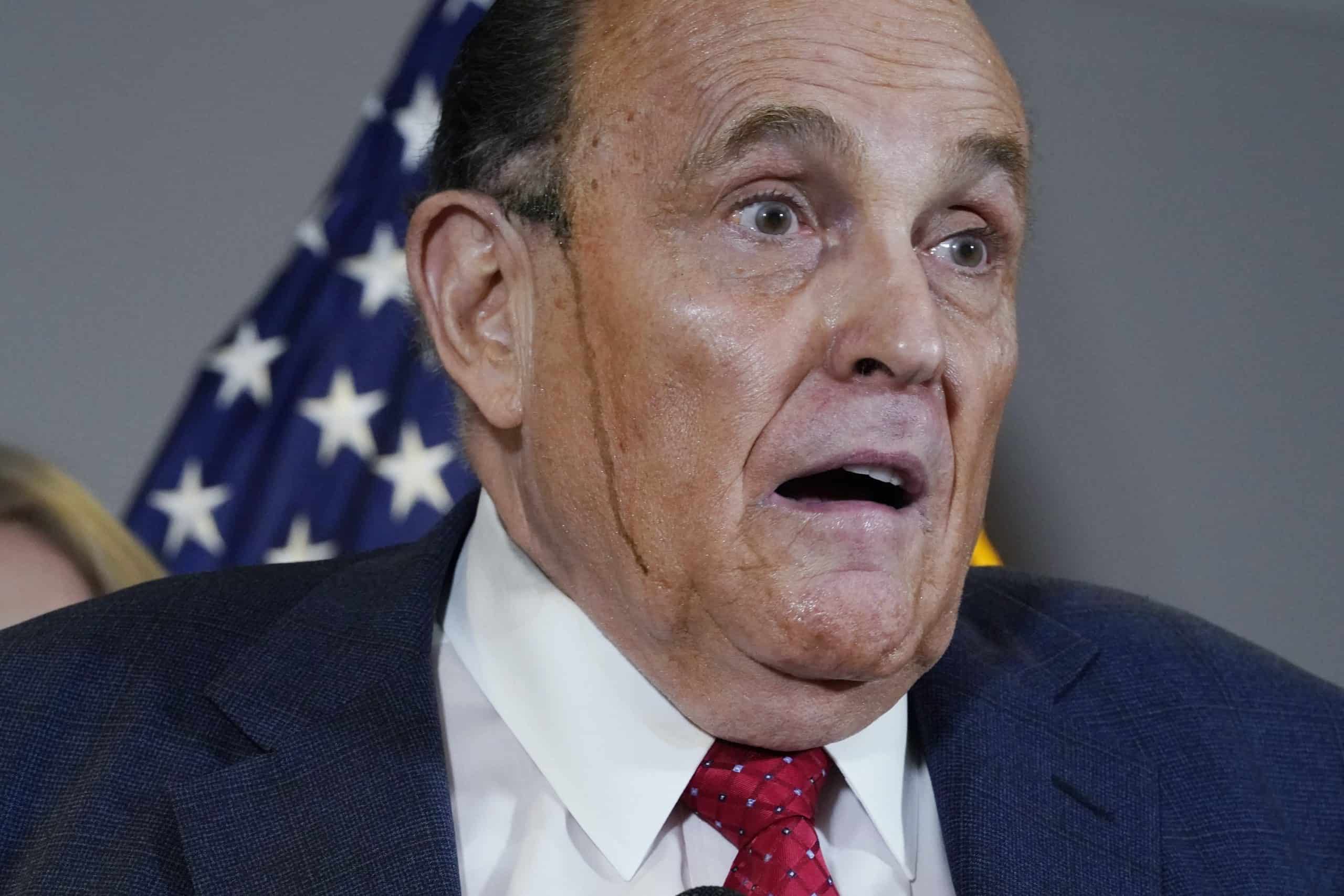 Twitter reacts as Rudy Giuliani’s face melts during erratic voter fraud speech
