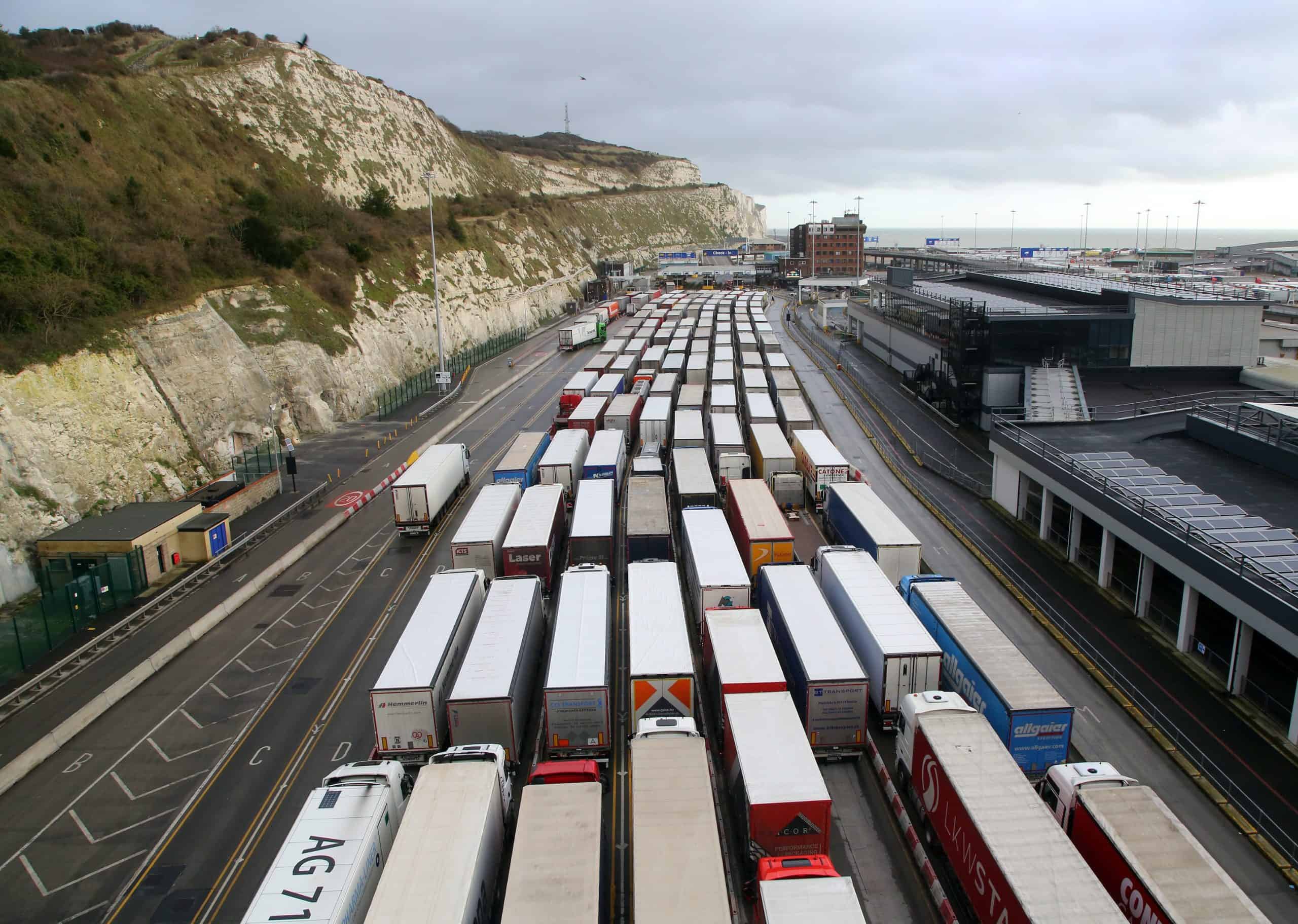 Lorries carrying aid to Ukraine stuck at Dover because of…. well, you guessed it