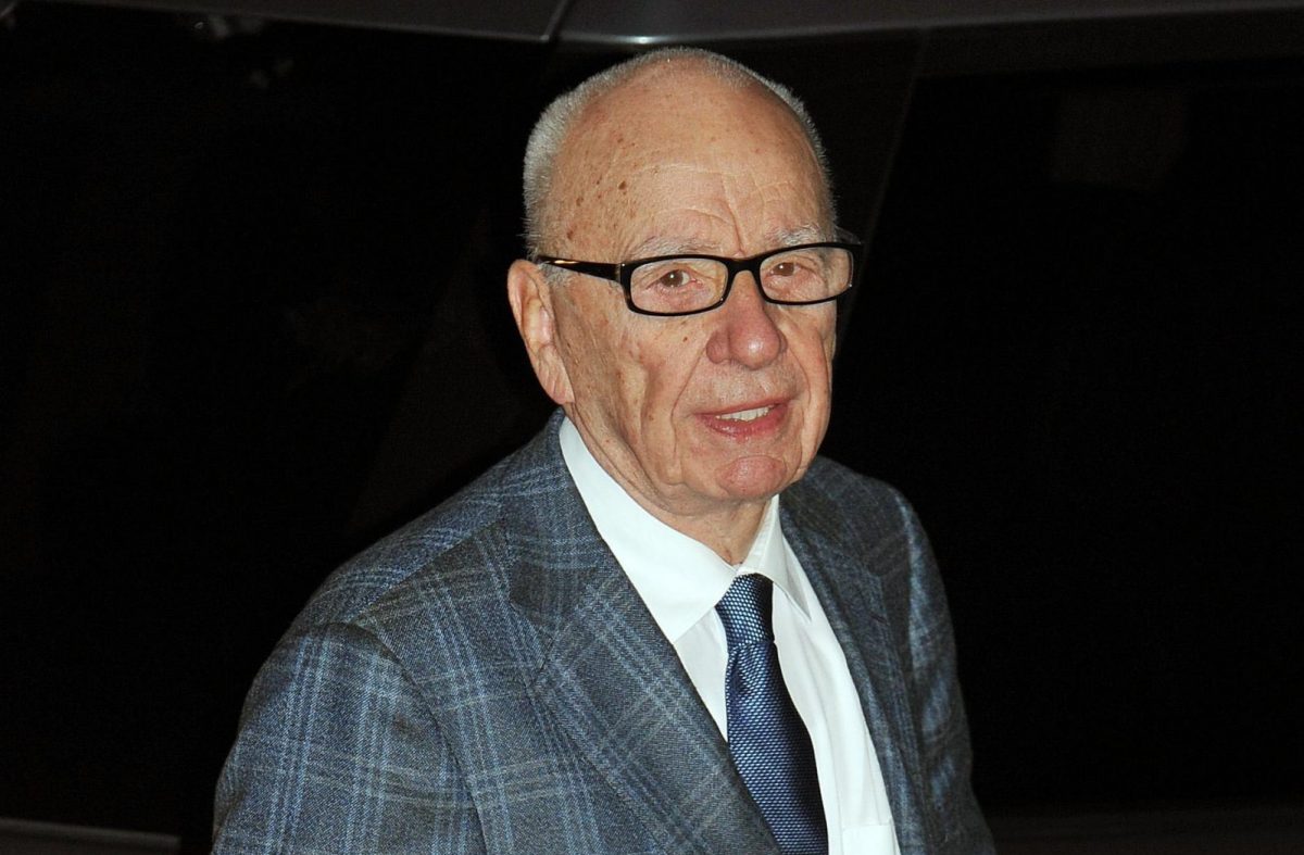 Rupert Murdoch arrives to see the first copies of the new Sun on Sunday newspaper roll off the presses at the News Printers, in Broxbourne Hertfordshire.