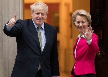 Boris Johnson and Ursula von der Leyen