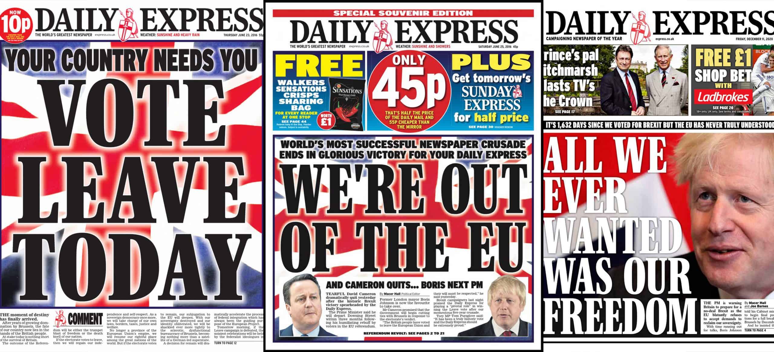 Daily Express whimpers: All we ever wanted was our freedom