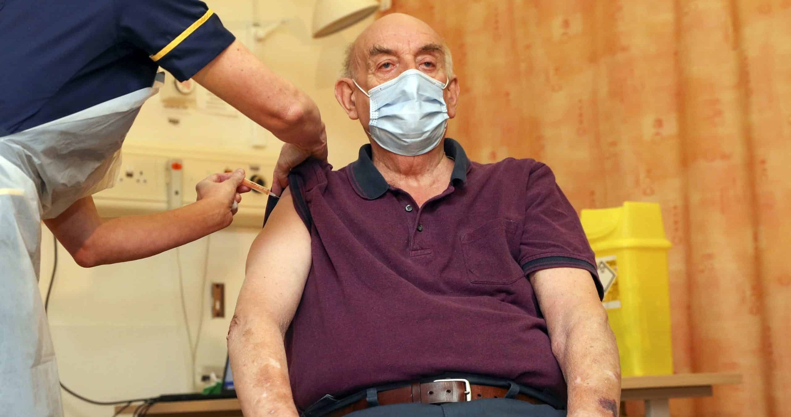 Dialysis patient Brian Pinker, 82, first to receive Oxford vaccine