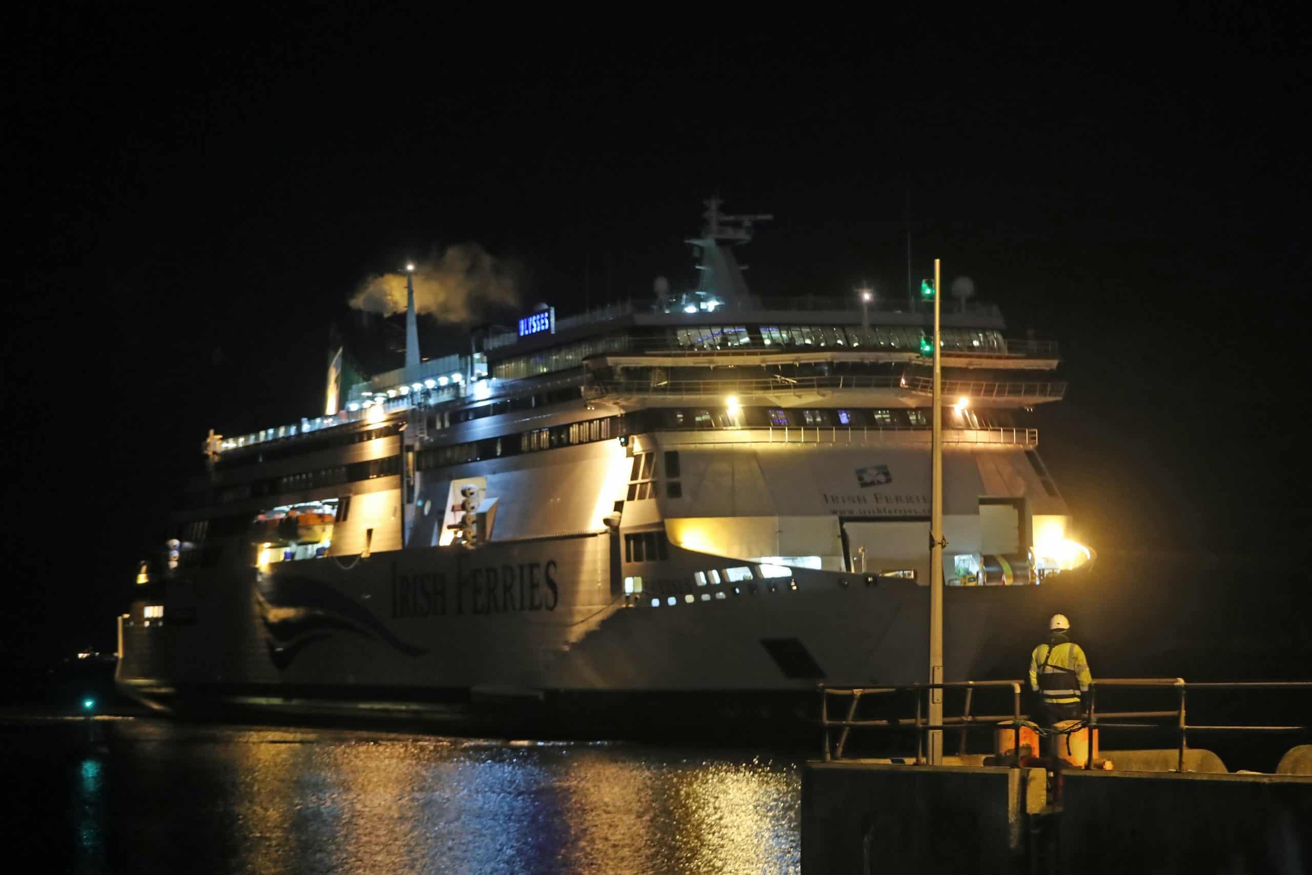 First post-Brexit ferry docks in Dublin amid warnings of looming ‘mayhem’