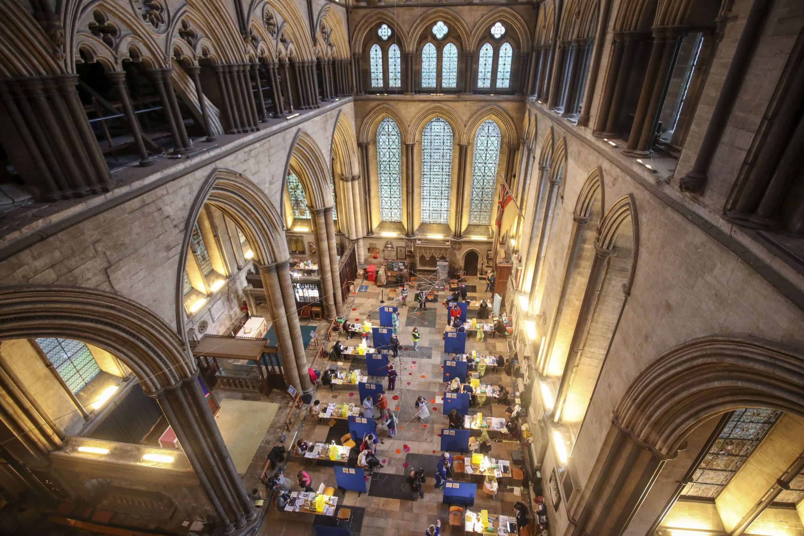 Salisbury Cathedral becomes vaccine hub, accompanied by symphony of live music