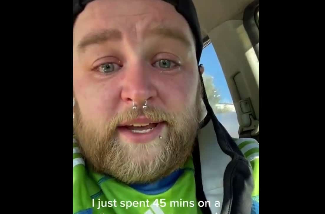 Watch: Tearful UberEats worker on brink of homelessness urges customers to help him