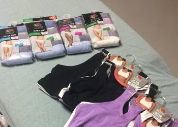 Bras and underwear that Martha bought for victims. Credit;SWNS