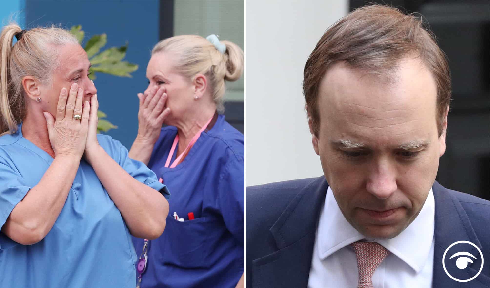‘Spineless’ Matt Hancock fails to face MPs over 1% NHS pay rise proposal
