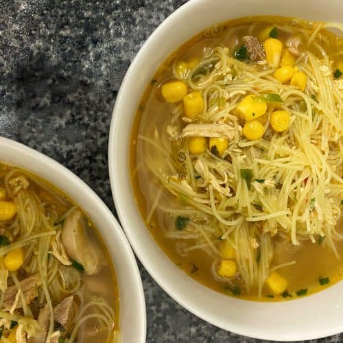 Chicken Noodle soup recipe bone broth stock