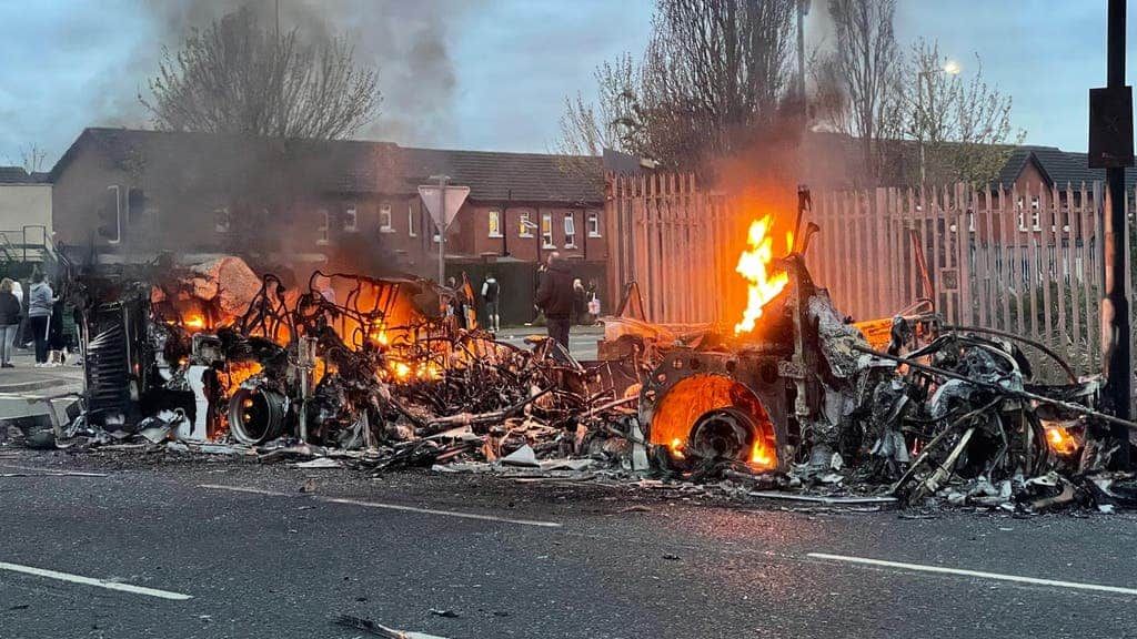 Northern Ireland bus earlier this year. Photo: PA