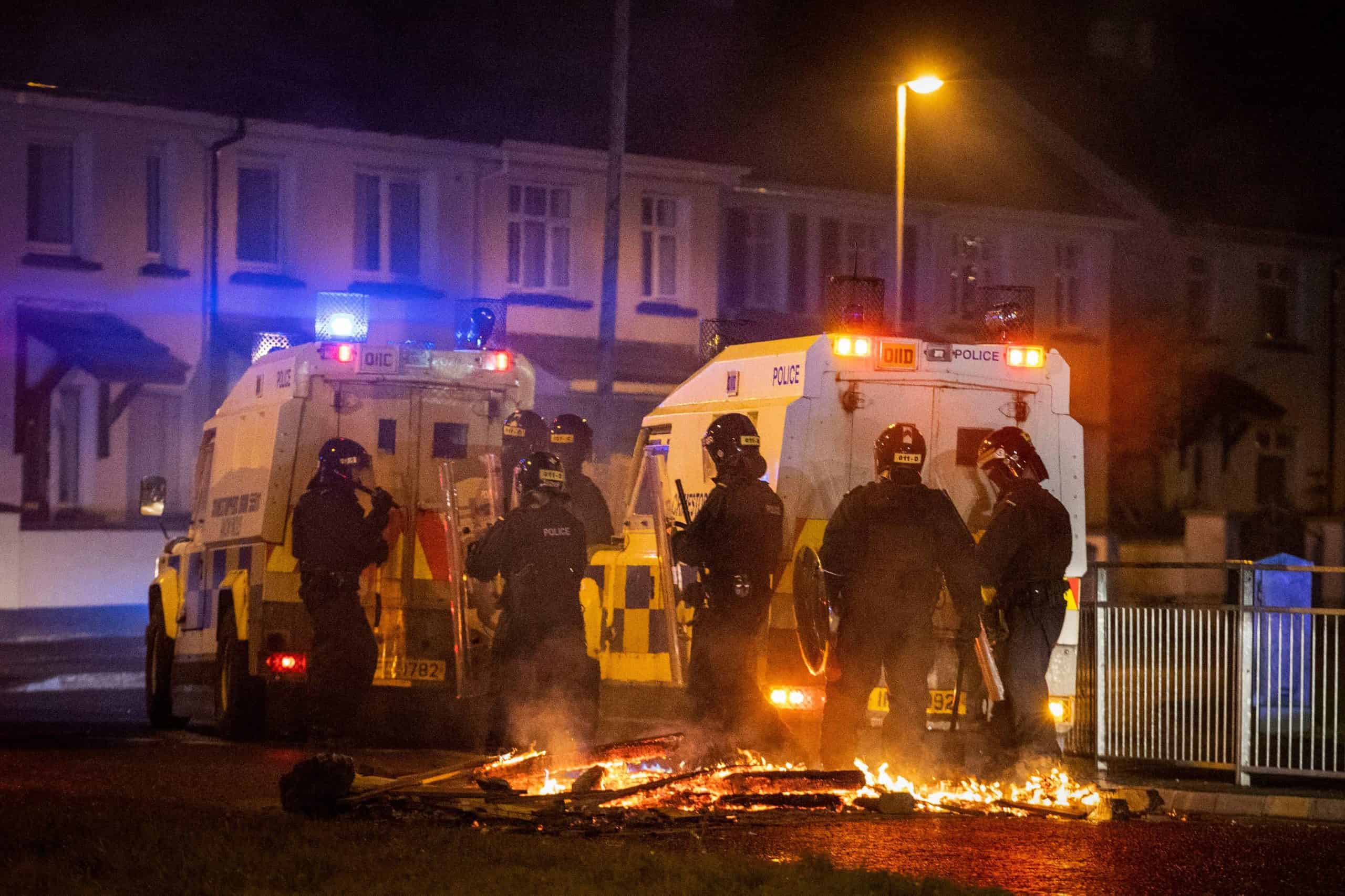 Watch – Police attacked during another night of violence in Northern Ireland