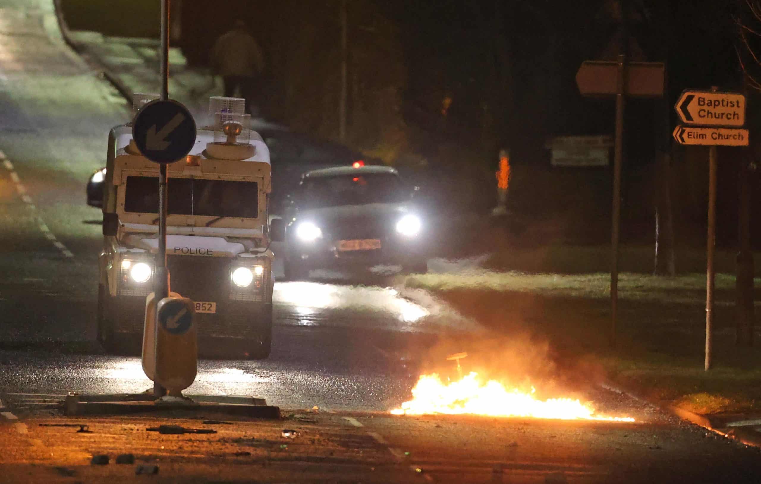 Police attacked during another night of loyalist disturbances in Northern Ireland