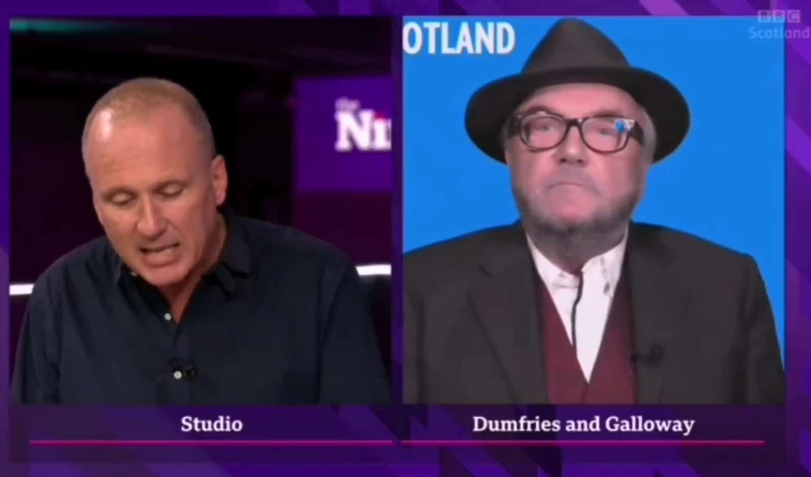 ‘You are strangely animated for a BBC presenter’: George Galloway interview descends into chaos
