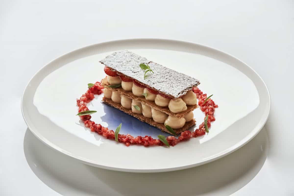 Strawberry millefeuille recipe from Pied Terre chef Asimakis
