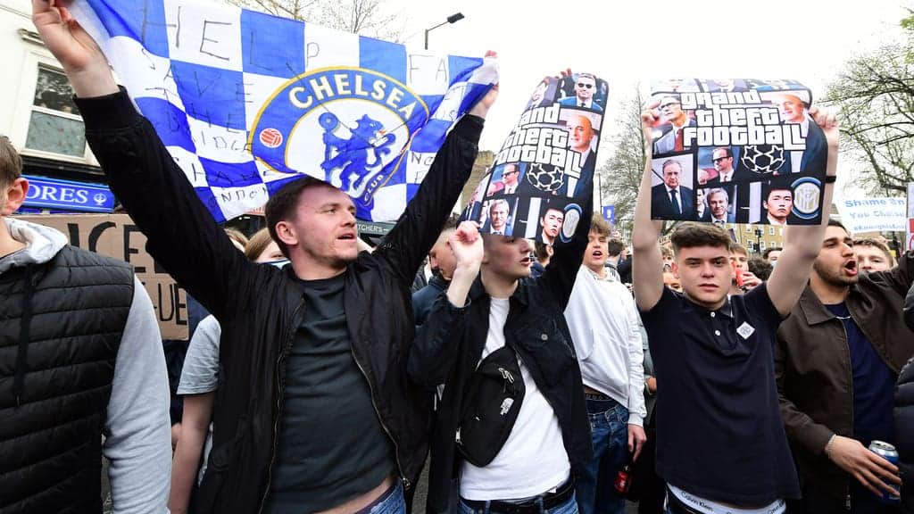 Watch: Protesting Chelsea fans celebrate as Blues pull out of Super League