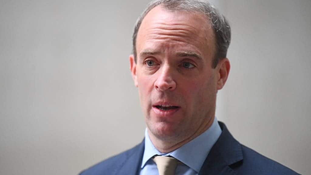 Dominic Raab acted within travel quarantine rules, government insists