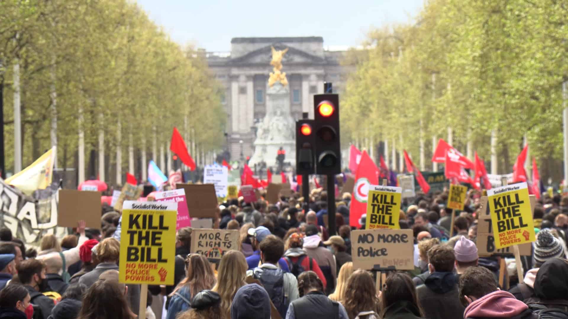 Watch- May Day protesters gather in London for biggest Kill the Bill protest so far
