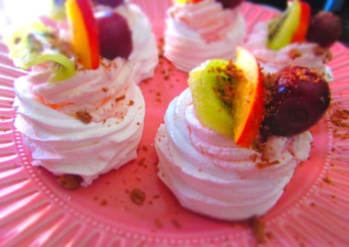How To Make Cherry Liqueur Cream Meringue Nests