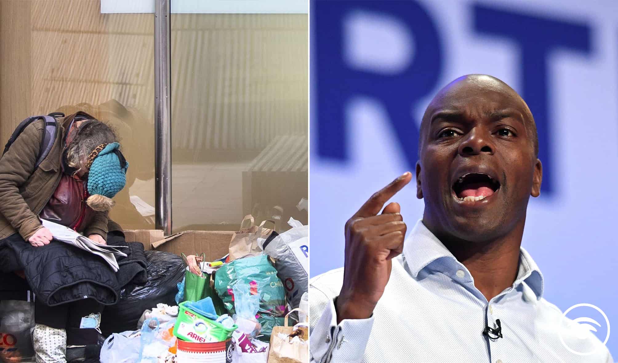 Video – Shaun Bailey ‘walking away’ from homeless person as 3,002 rough sleepers in London during 3rd lockdown