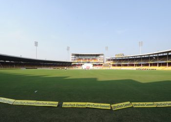 General view of the Sardar Patel Stadium, Ahmedabad, India