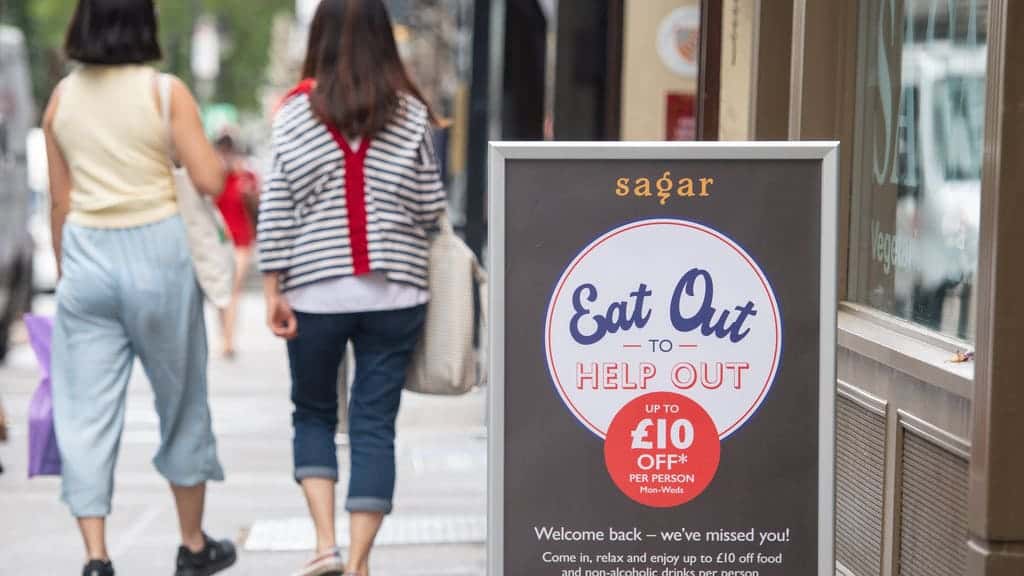 Cost of Eat Out To Help Out scheme ‘similar to year of school recovery’