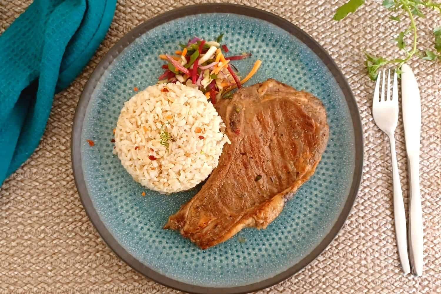 Succulent Club Steak Marinated in Thyme and Paprika