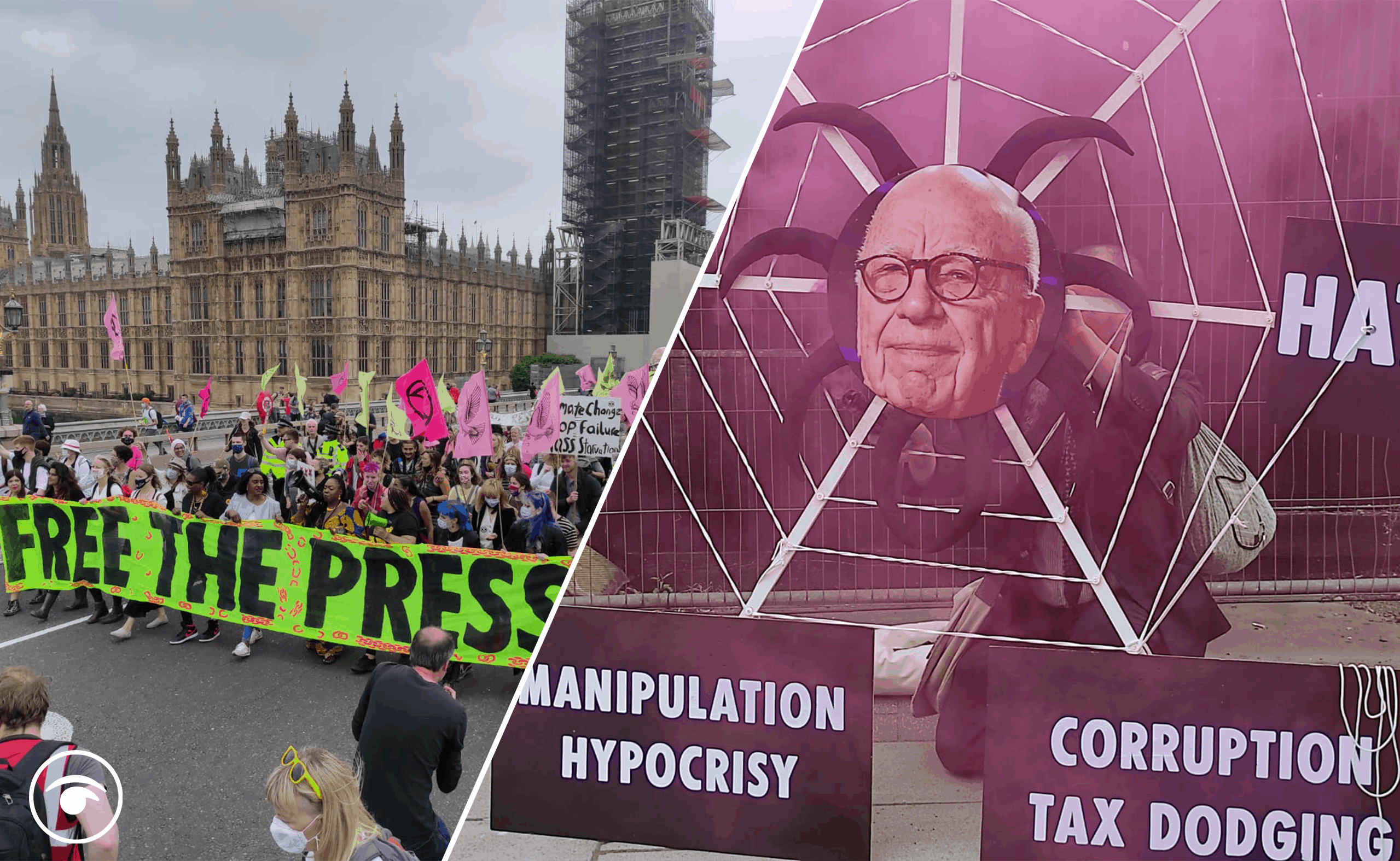 LATEST: Six arrested during Extinction Rebellion protest against ‘rotten’ media