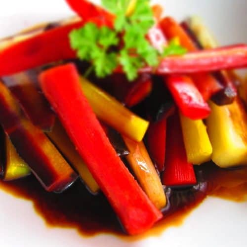 Rainbow Carrots with Balsamic Reduction