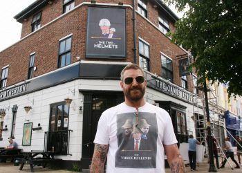 Daniel Davis, CEO of Rockport Leisure, in front of The Two Helmets pub. Photo credit: Activate Digital.