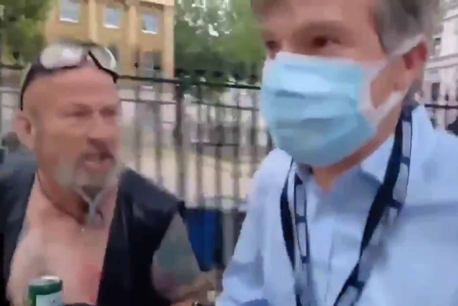Disgusting: Newsnight presenter harassed by anti-lockdown protesters outside Downing Street