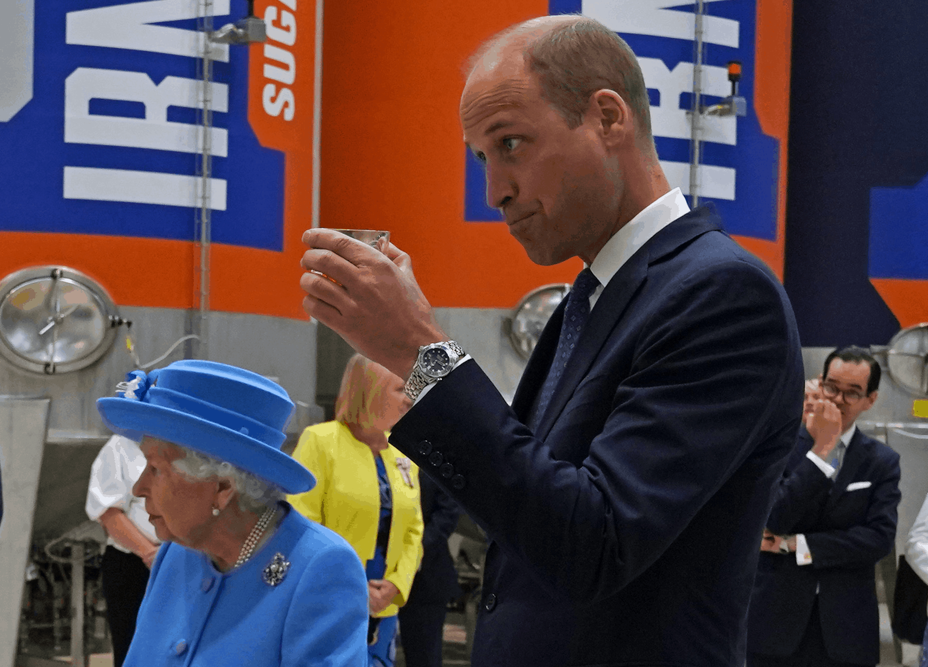 Queen and Duke of Cambridge tour Irn Bru factory on Scotland visit
