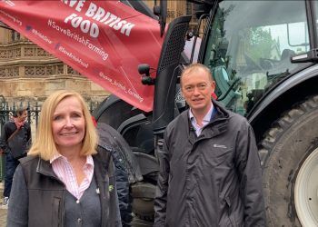 Save British Farming: Wiltshire farmer Liz Webster and Lib Dem Tim Farron, who focuses on food, environment and rural affairs